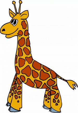 Раскраска жираф для детей #3 #3641