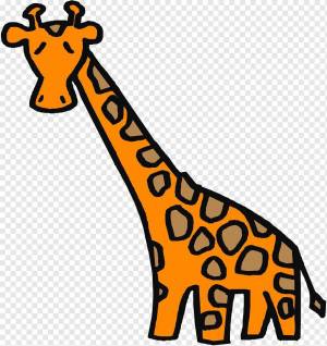 Раскраска жираф для детей #5 #3643