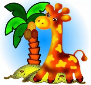 Раскраска жираф для детей #9 #3647