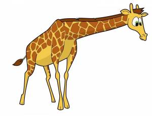 Раскраска жираф для детей #12 #3650