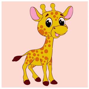 Раскраска жираф для детей #13 #3651