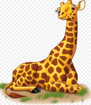 Раскраска жираф для детей #16 #3654