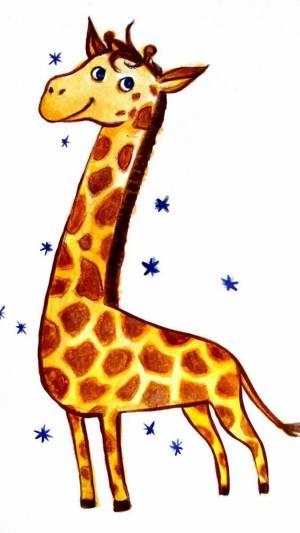 Раскраска жираф для детей #23 #3661