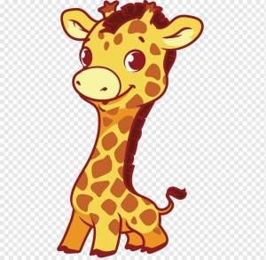 Раскраска жираф для детей #29 #3667
