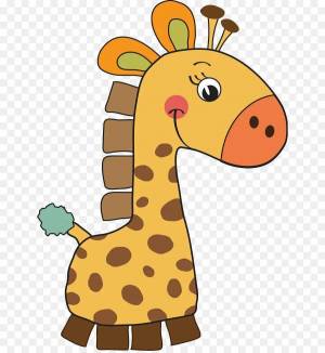 Раскраска жираф для детей #30 #3668