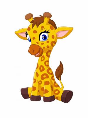 Раскраска жираф для детей #32 #3670