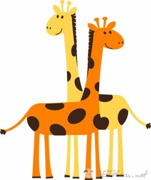 Раскраска жираф для детей #33 #3671
