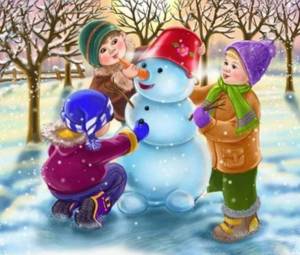 Раскраска зима для детей #22 #3885