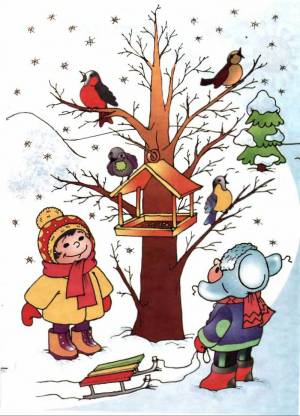 Раскраска зима для детей 6 7 лет #26 #3928