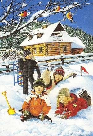 Раскраска зима для детей 6 7 лет #29 #3931