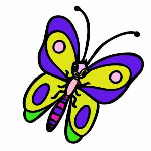 Раскраска бабочка для детей #29 #611