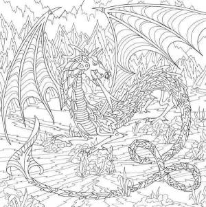 Раскраска антистресс дракон #26 #37163
