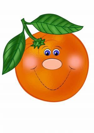 Раскраска апельсин для детей #17 #37774