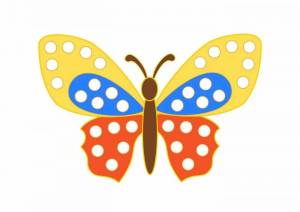 Раскраска бабочка для детей 3 4 лет #5 #38244