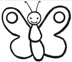Раскраска бабочка для детей 3 4 лет #9 #38248