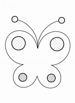 Раскраска бабочка для детей 3 4 лет #11 #38250