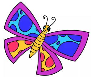 Раскраска бабочка для детей 3 4 лет #13 #38252