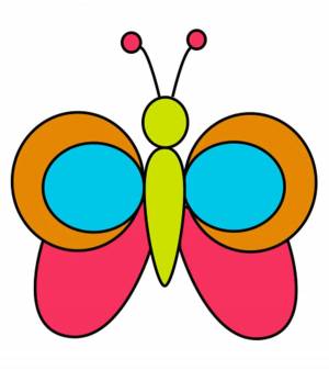 Раскраска бабочка для детей 3 4 лет #16 #38255