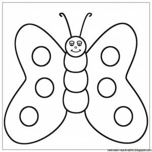 Раскраска бабочка для детей 3 4 лет #22 #38261