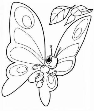 Раскраска бабочка для детей 4 5 лет #5 #38273