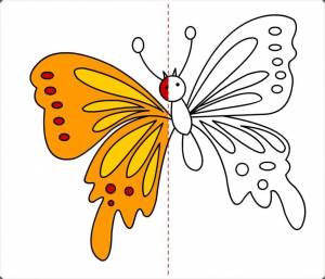 Раскраска бабочка для детей 4 5 лет #20 #38288