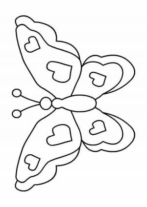 Раскраска бабочка для детей 4 5 лет #22 #38290