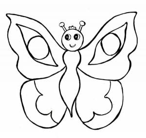 Раскраска бабочка для детей 4 5 лет #32 #38300