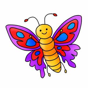 Раскраска бабочка для детей 4 5 лет #33 #38301