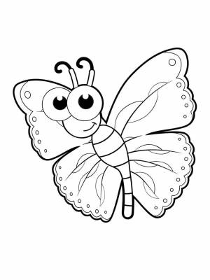 Раскраска бабочка для детей 4 5 лет #34 #38302