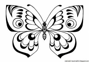 Раскраска бабочка для детей 6 7 лет #5 #38310