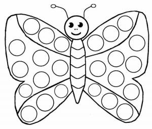 Раскраска бабочка для детей 6 7 лет #20 #38325