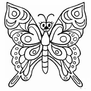 Раскраска бабочка для детей 6 7 лет #37 #38342