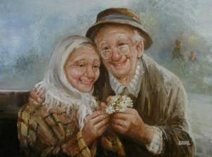 Раскраска бабушка и дедушка #10 #38352