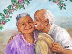 Раскраска бабушка и дедушка #12 #38354