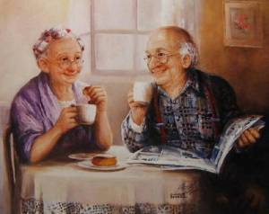 Раскраска бабушка и дедушка #25 #38367