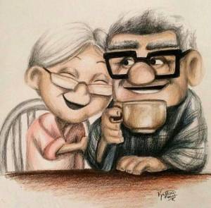 Раскраска бабушка и дедушка #27 #38369