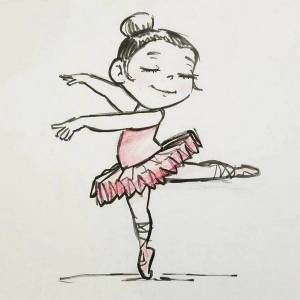 Раскраска балерина для детей #9 #38552