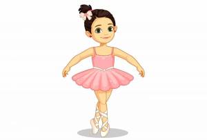 Раскраска балерина для детей #10 #38553