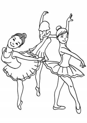 Раскраска балерина для детей #24 #38567