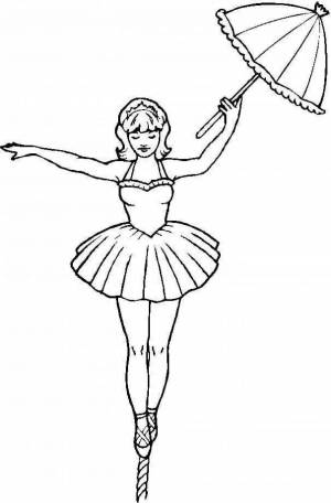 Раскраска балерина для детей #25 #38568