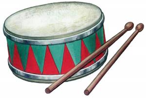 Раскраска барабан для детей #1 #38805