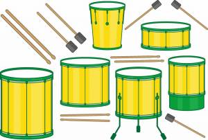 Раскраска барабан для детей #8 #38812