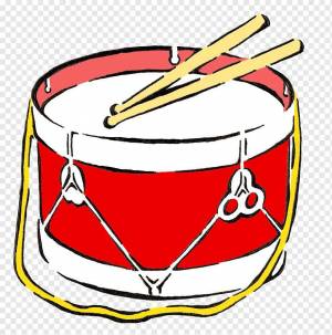 Раскраска барабан для детей #10 #38814