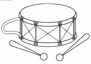 Раскраска барабан для детей #32 #38836
