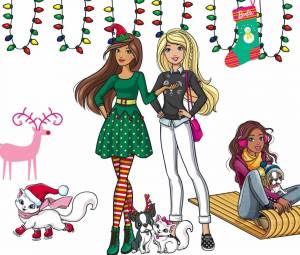 Раскраска барби новогодняя #12 #39132