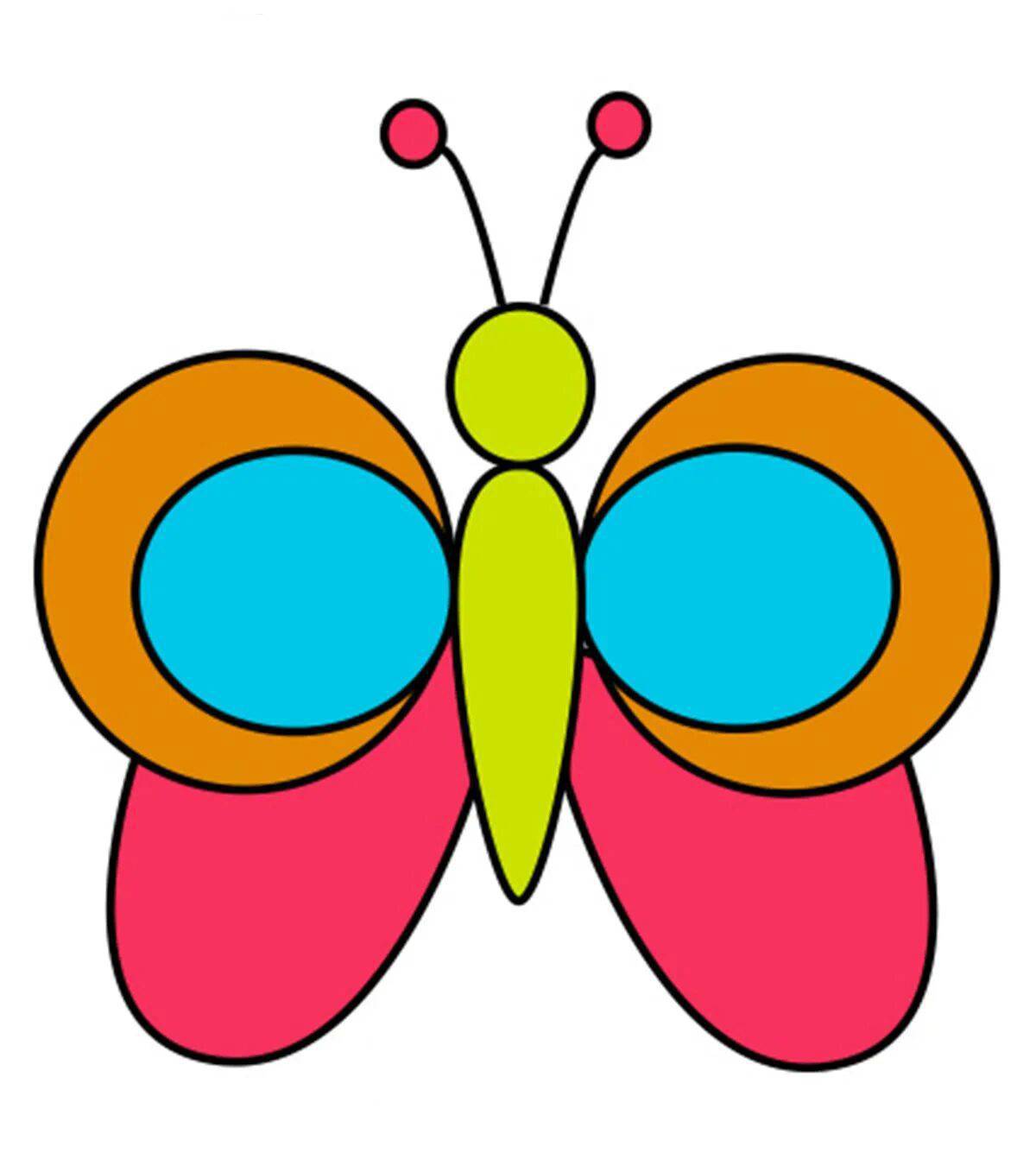 Бабочка для детей 3 4 лет #16