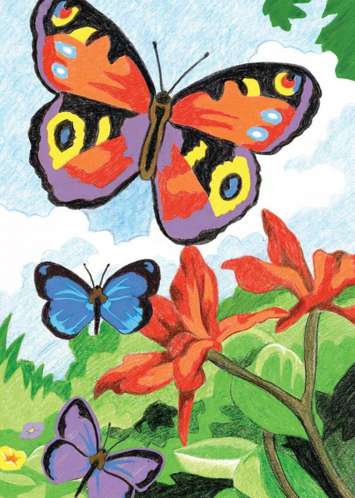 Бабочка для детей 6 7 лет #11