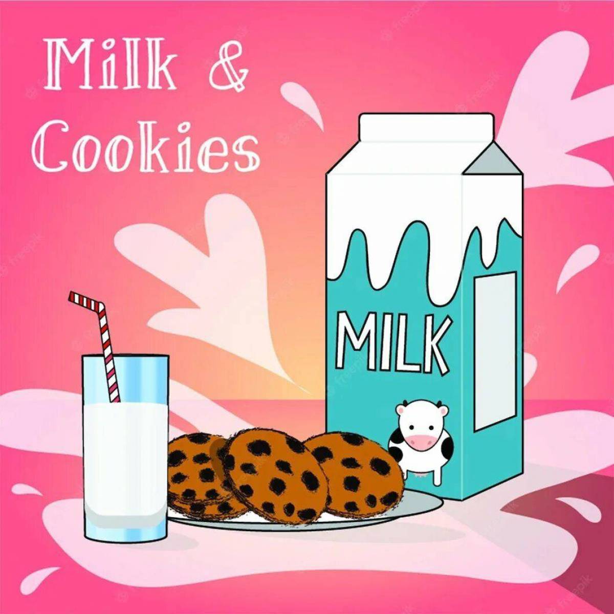 Милые рисунки milk