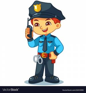 Раскраска милиционер для детей #3 #396004