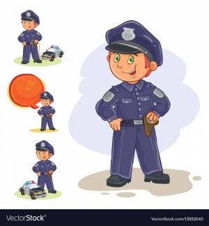 Раскраска милиционер для детей #10 #396011